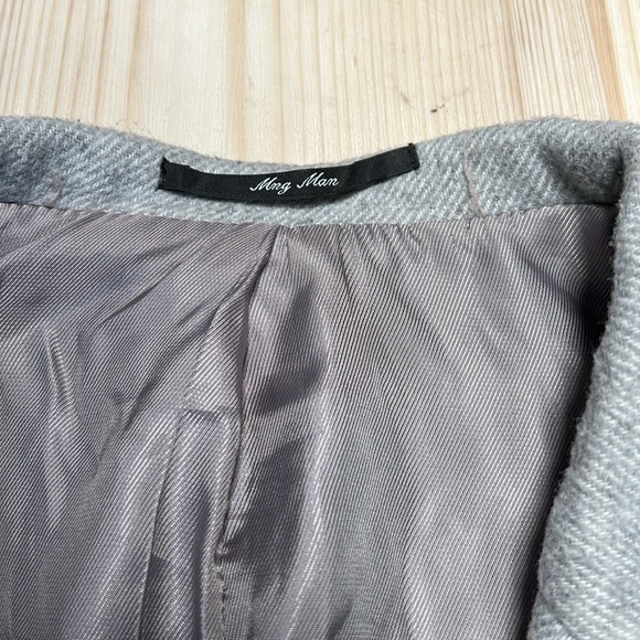 MNG Light Gray Wool Blend Trench Coat - Picture 11 of 16